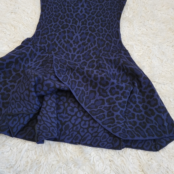 RVN Knit Jacquard Fit Flare Sleeveless Leopard Print Dress - Picture 7 of 11
